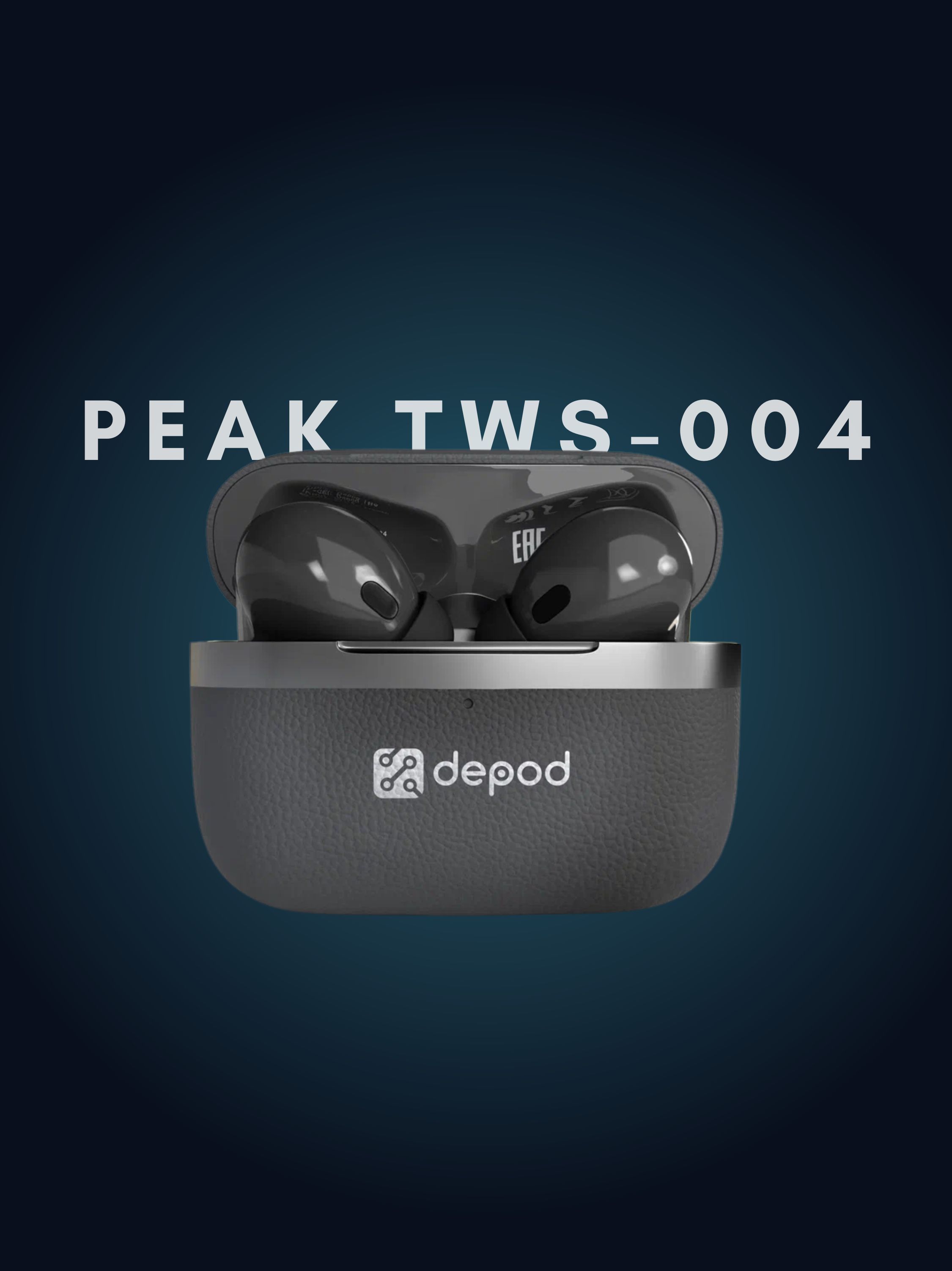 Беспроводные наушники Depod PEAK TWS-004, черный